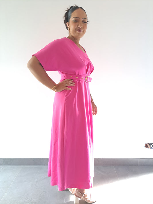 Robe Longue Rose Fushia