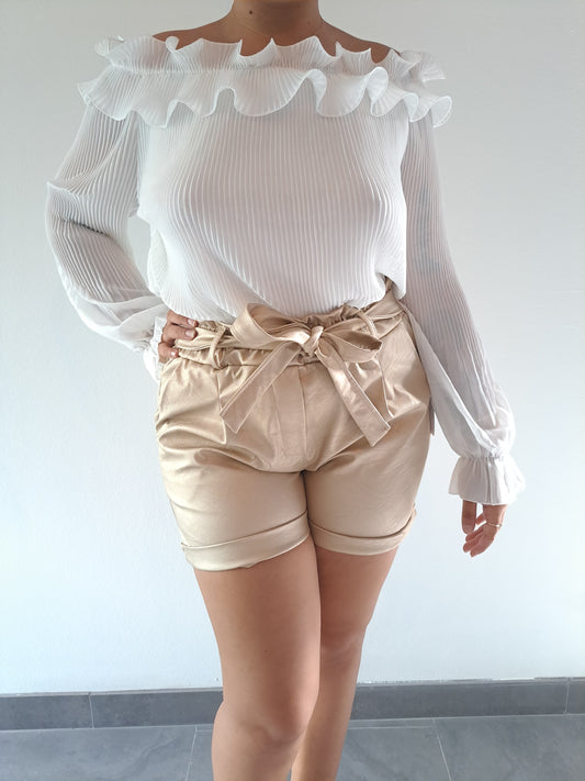 Short Doré simili cuir