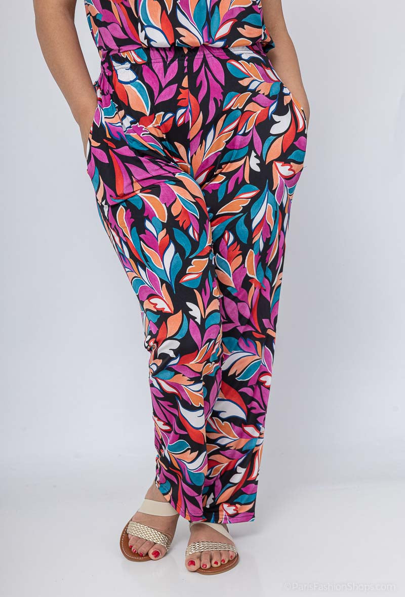 Pantalon Fluide Fushia Grande Taille