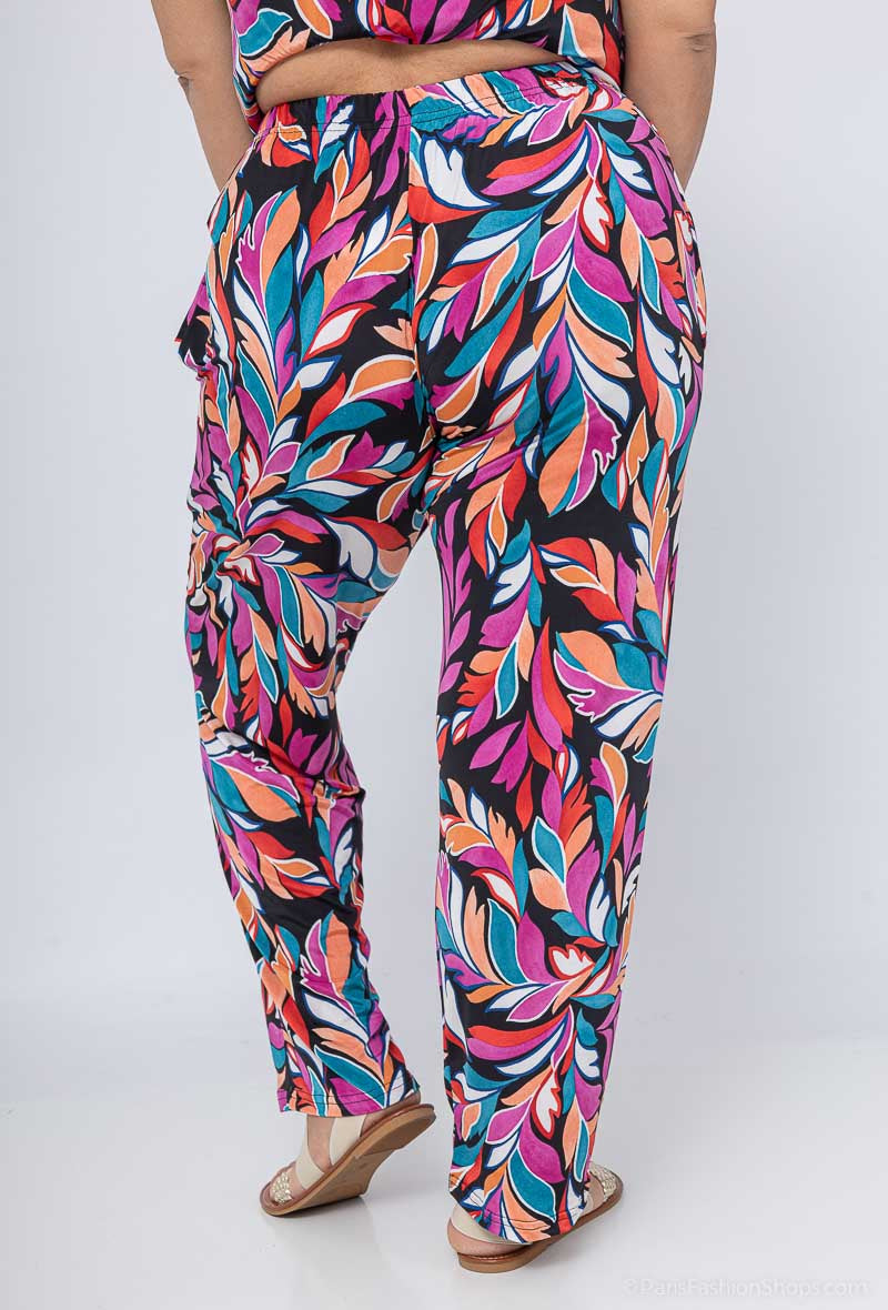 Pantalon Fluide Fushia Grande Taille