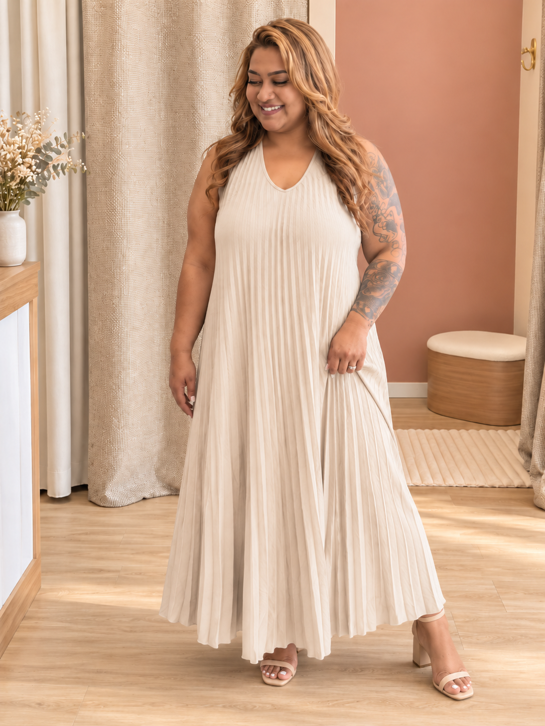 Robe Longue Plissée