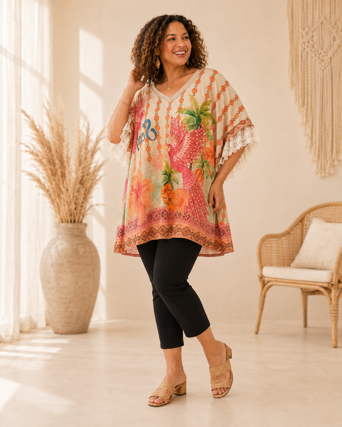 Top fantaisie en viscose Femme 40-52