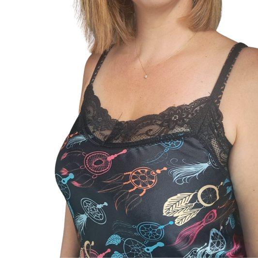 Débardeur à Imprimé Noir