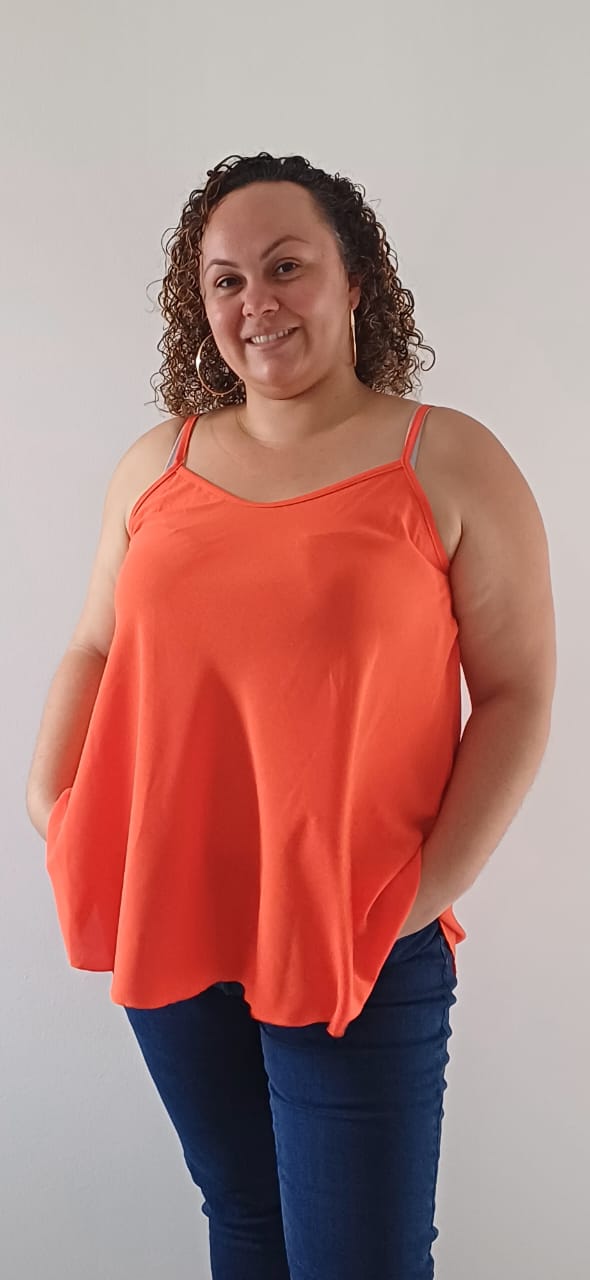 Débardeur Long Fluide Orange