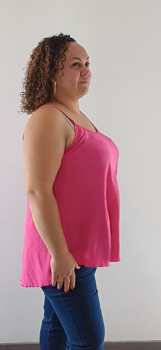 Débardeur Fluide Long Fushia