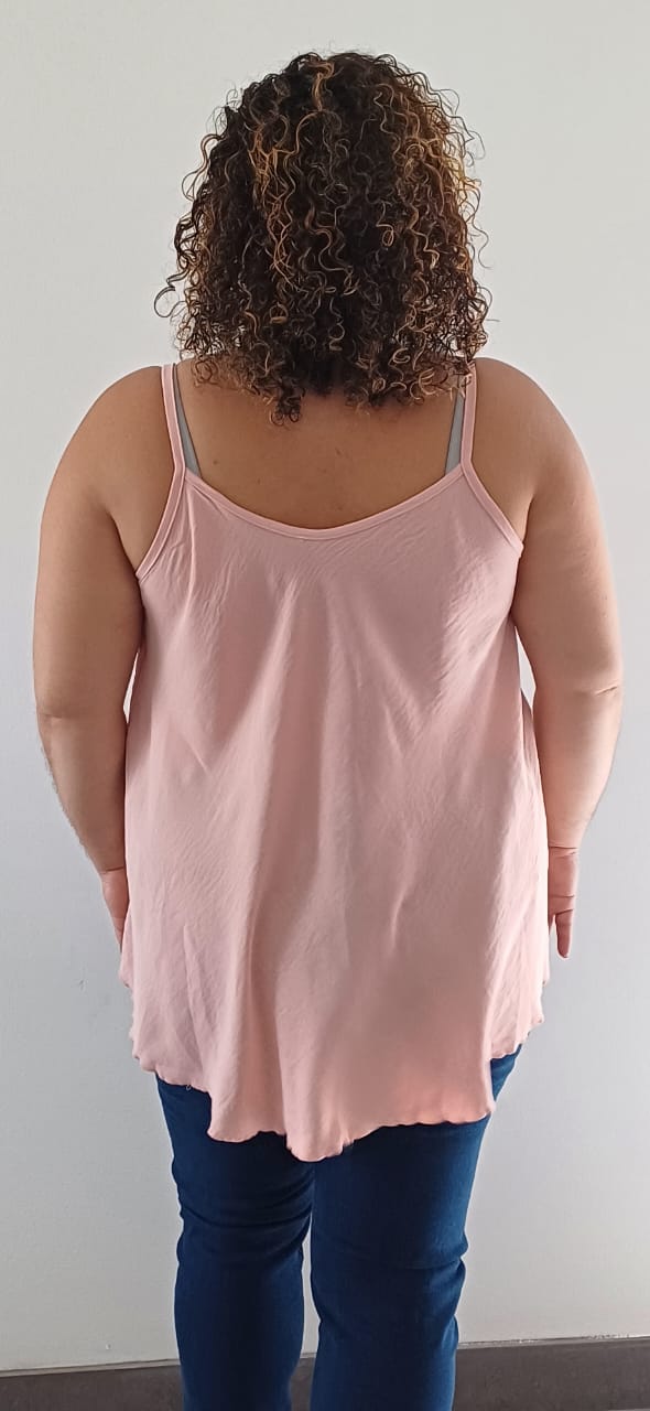 Débardeur Fluide Long Rose