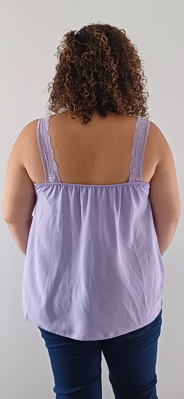 Top à Dentelle Mauve