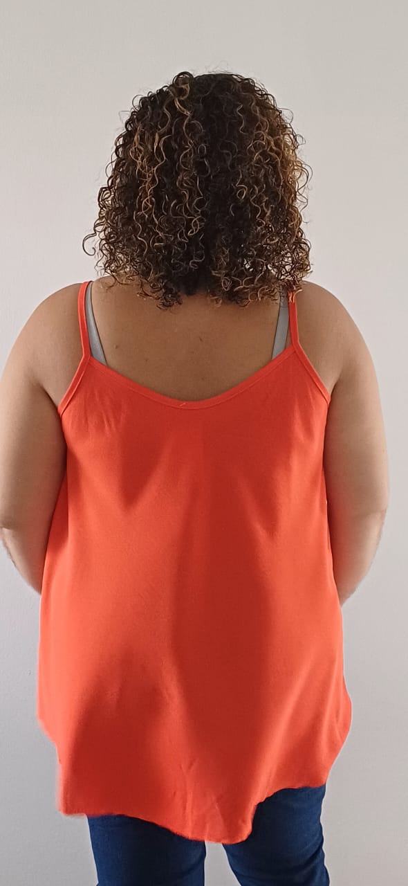 Débardeur Long Fluide Orange