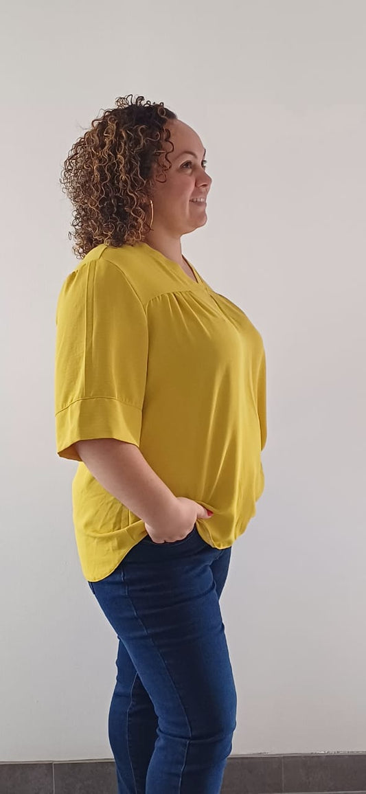 Blouse Moutarde Grande Taille