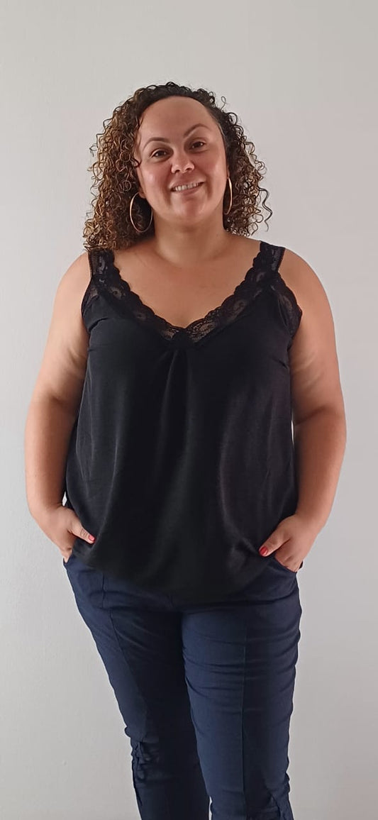 Top à Dentelle Noir