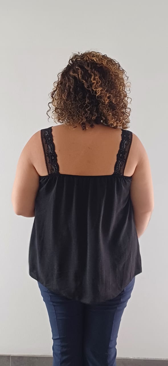 Top à Dentelle Noir