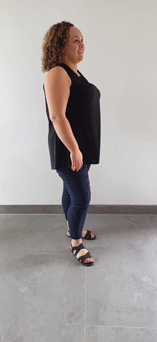 Débardeur Long Fluide Noir