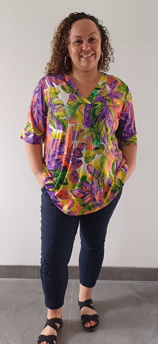 Top imprimé à Fleurs