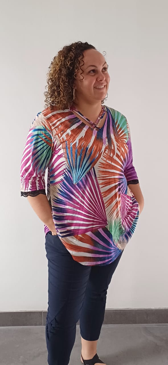Top Fluide Imprimé Multicolore