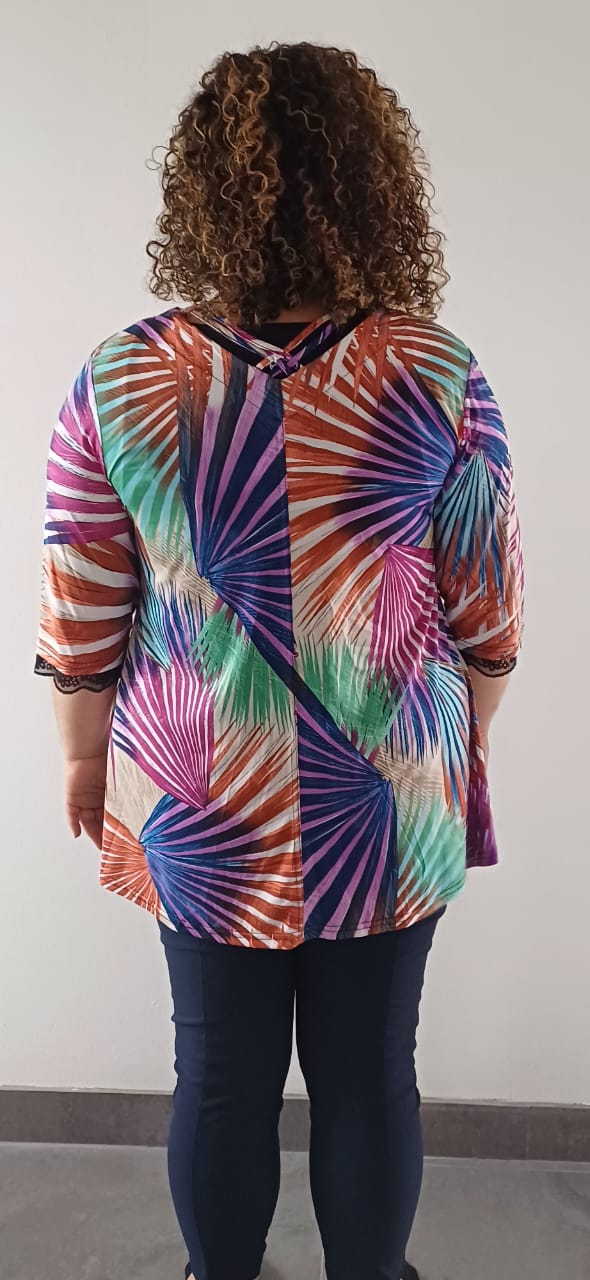 Top Fluide Imprimé Multicolore