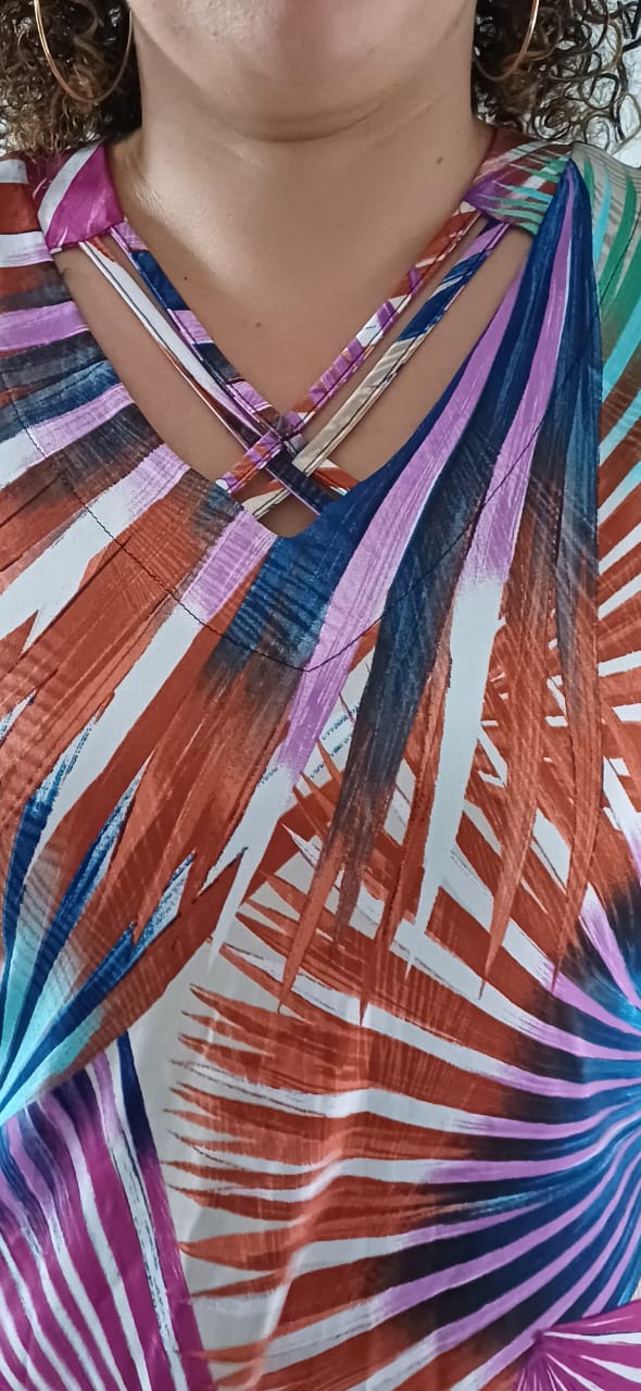 Top Fluide Imprimé Multicolore