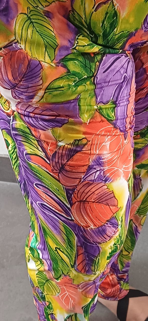 Pantalon Fluide Imprimé Multicolore