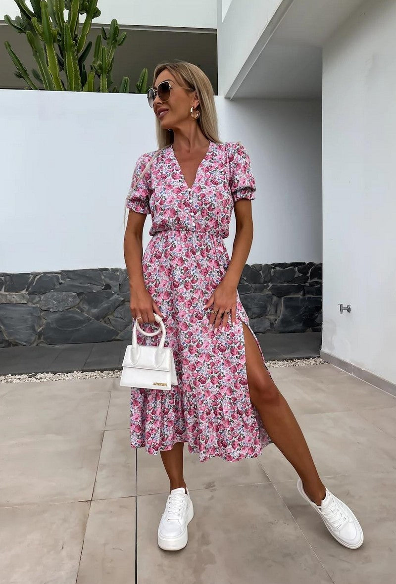 Robe Longue Légère Rose Pâle