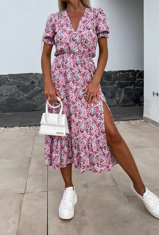 Robe Longue Légère Rose Pâle