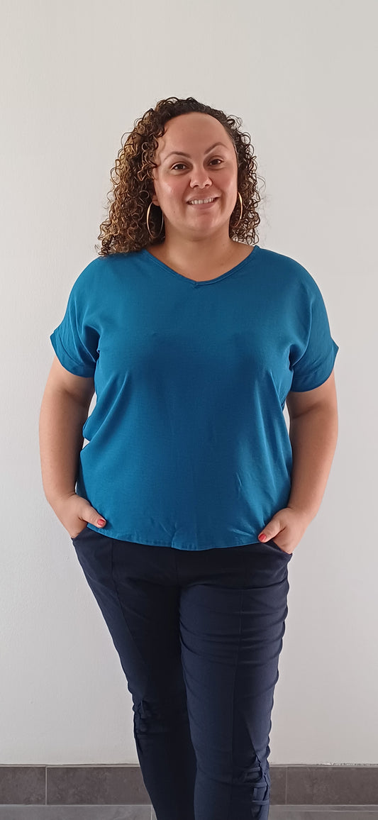 Top Col V Bleu