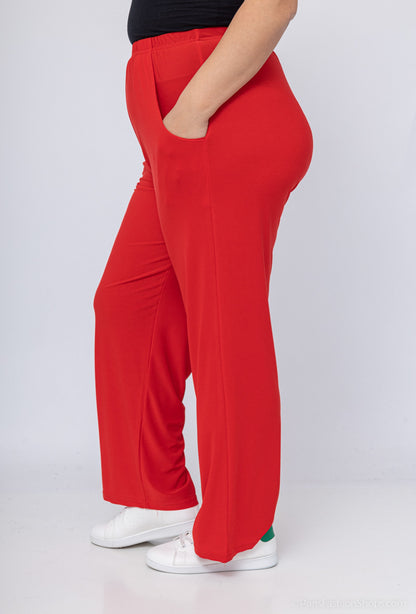 Pantalon Fluide Rouge