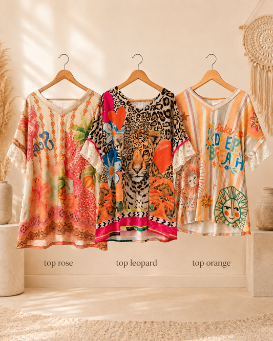 Top fantaisie en viscose Femme 40-52