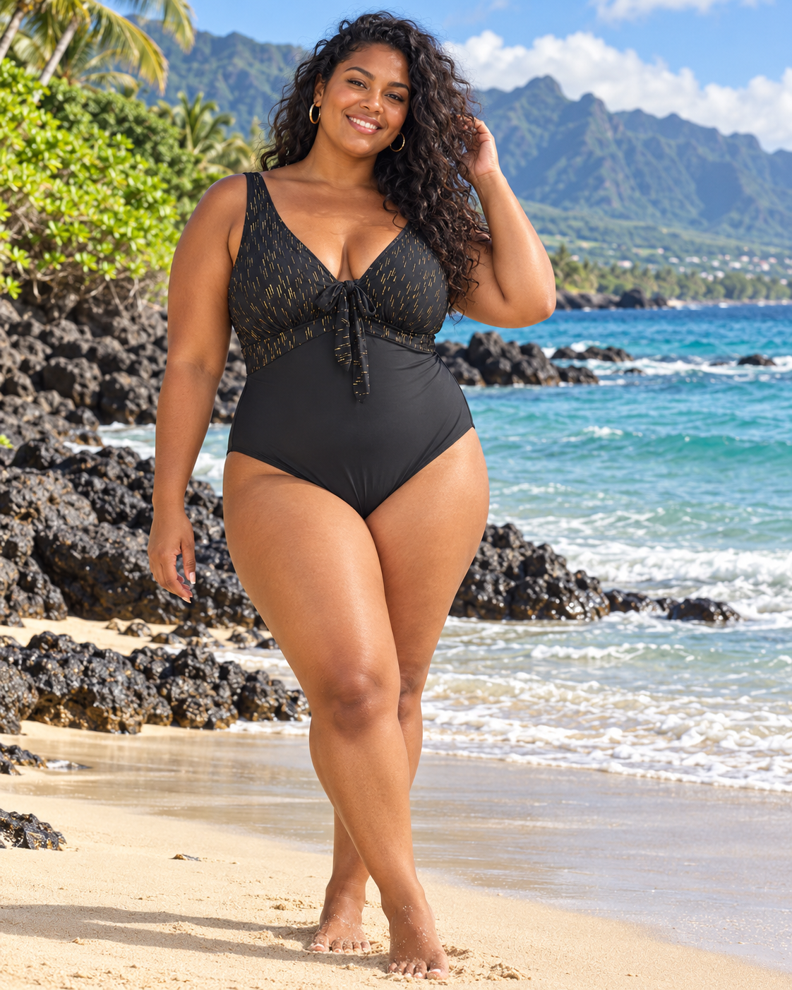 Maillot de bain 1 pièce grande taille SOLÉA – Du 50 au 56