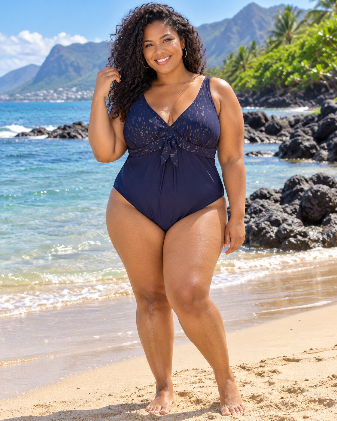 Maillot de bain 1 pièce grande taille SOLÉA – Du 50 au 56