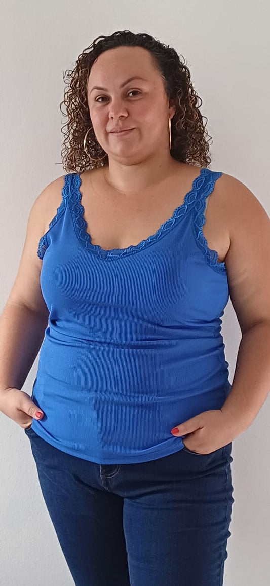 Top Stretch Bleu