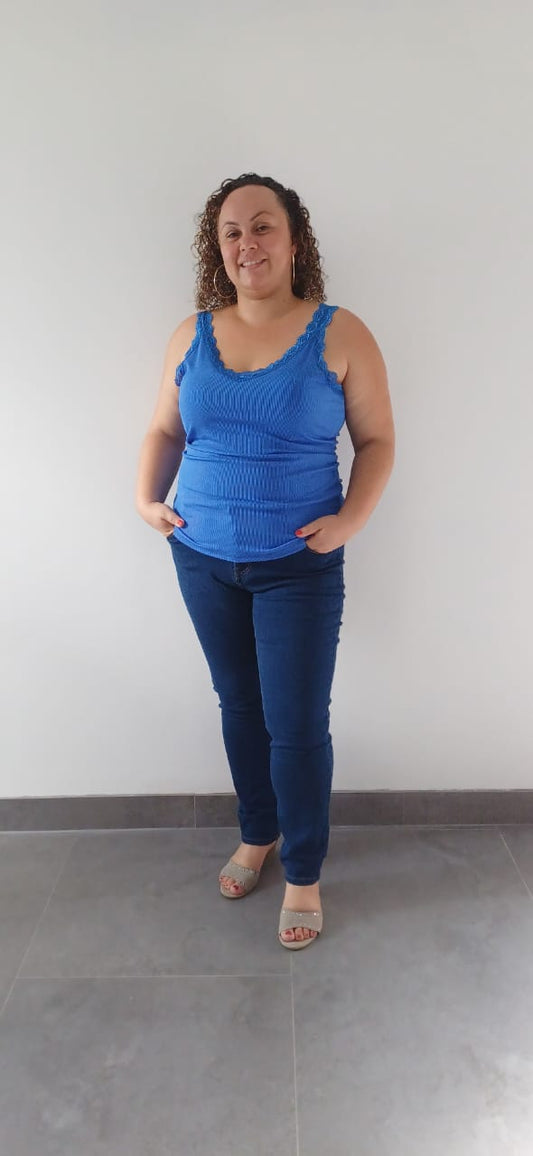 Top Stretch Bleu
