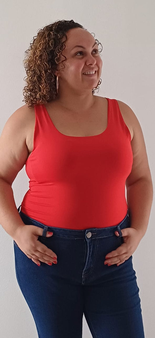 Débardeur Rouge en Coton Doux