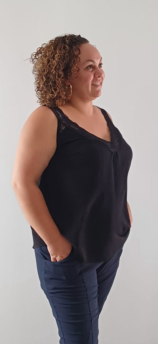 Top à Dentelle Noir