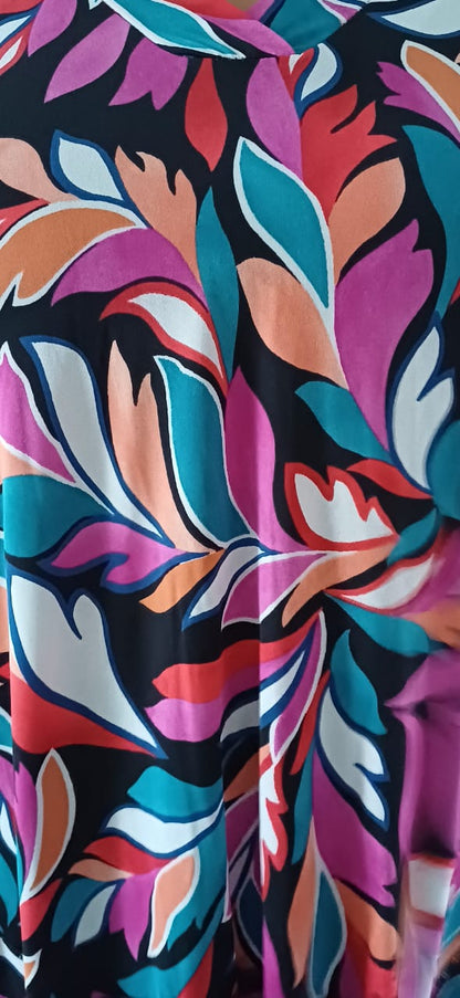 Débardeur Fluide Imprimé Fushia