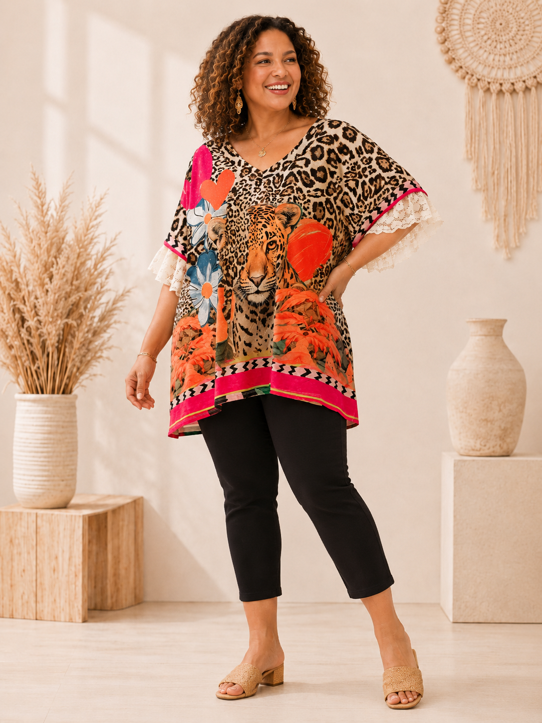 Top fantaisie en viscose Femme 40-52