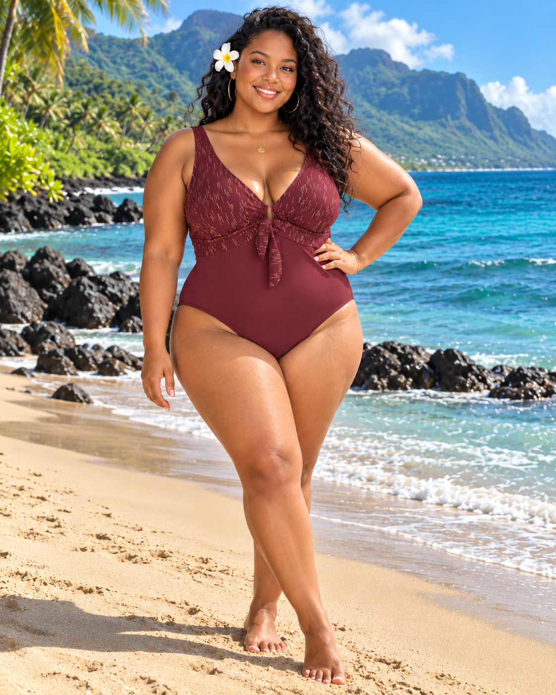 Maillot de bain 1 pièce grande taille SOLÉA – Du 50 au 56