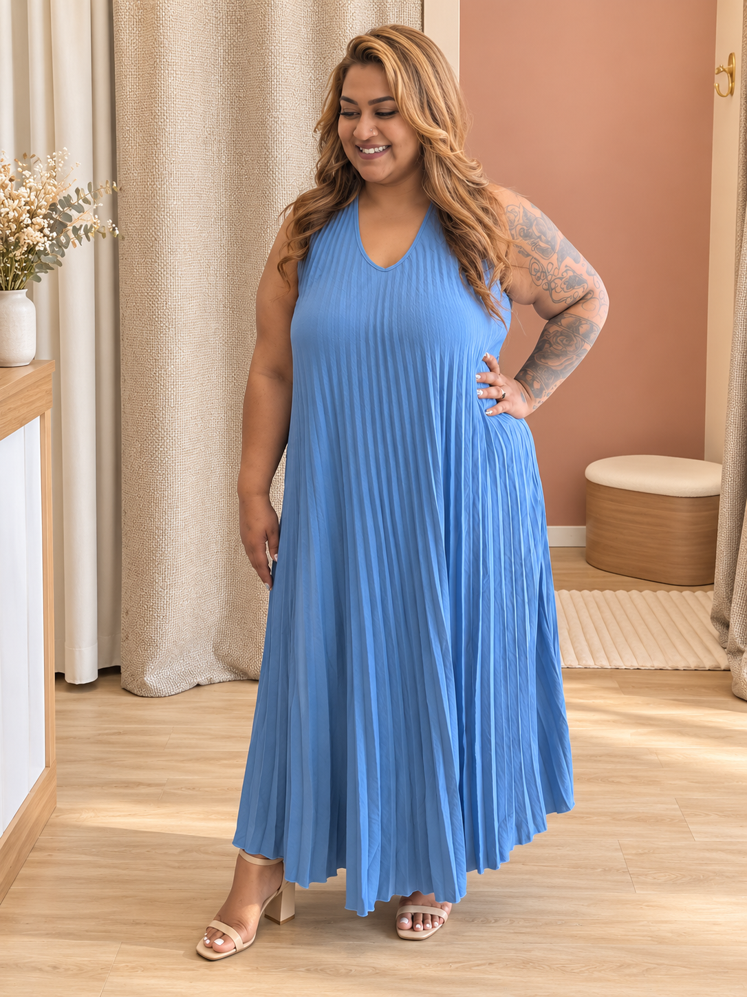 Robe Longue  Plissée