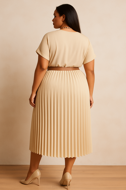 Robe gaufré en viscose grande taille