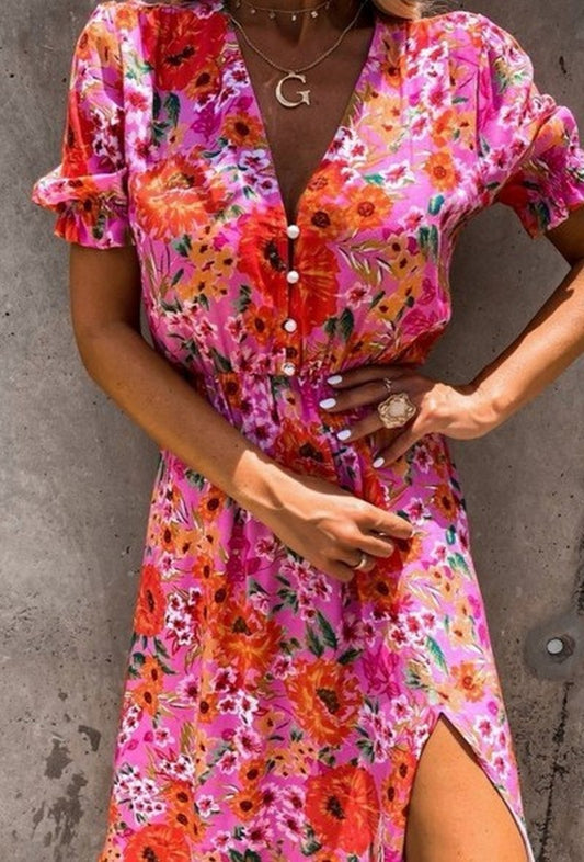 Robe Longue Légère Rose
