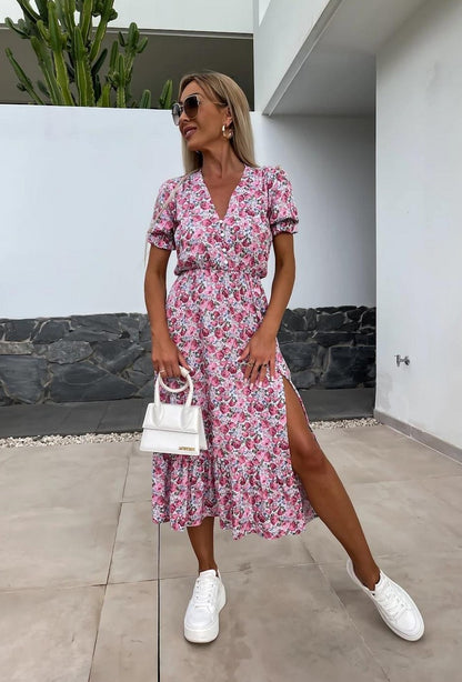 Robe Longue Légère Rose Pâle