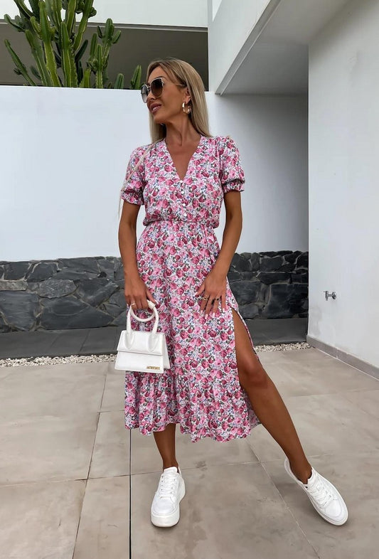 Robe Longue Légère Rose Pâle